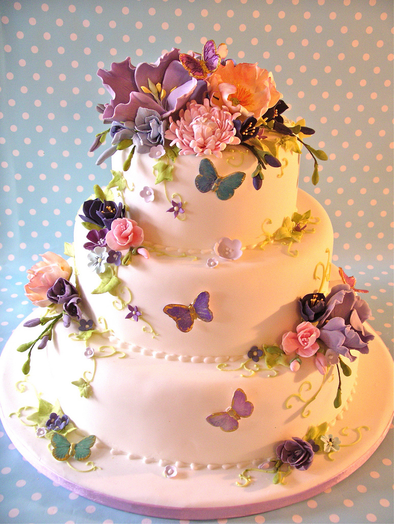floral, cake, girly and birthday