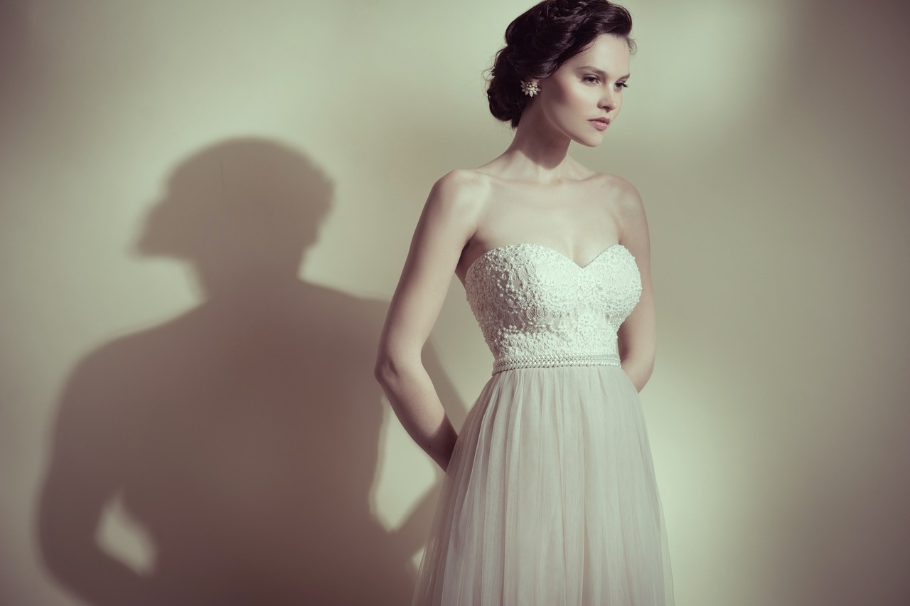 beads, sexy, midriff reveal and wedding dress