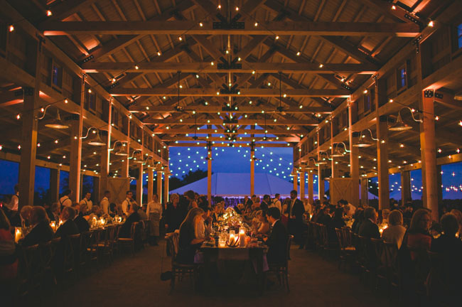 barn, reception and evening