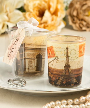 eiffel tower, paris wedding and rustic wedding favors