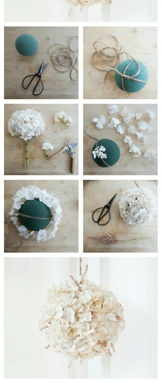 flower, ball, diy and decor