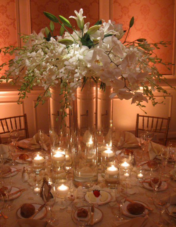 centerpiece, flowers, white and wedding decor