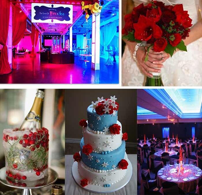 fire and icy wedding, wedding ideas, winter wedding and winter wedding themes