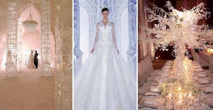 wonderland wedding theme, winter wedding and wedding party