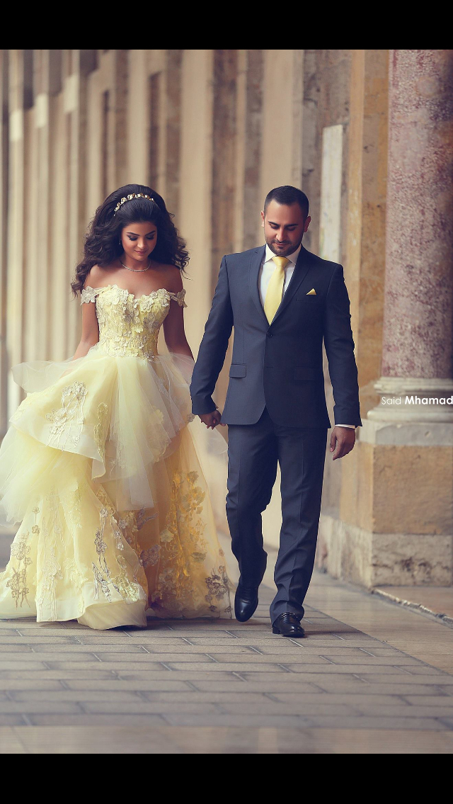 bride and groom, partner, wonderful and dress