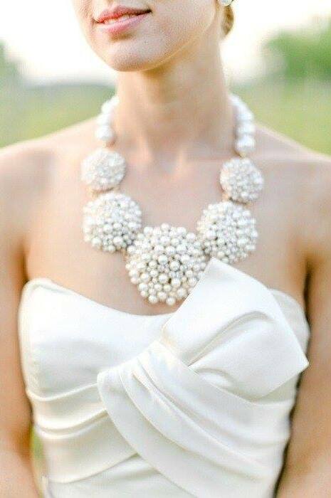 collar, bride, novia and perlas
