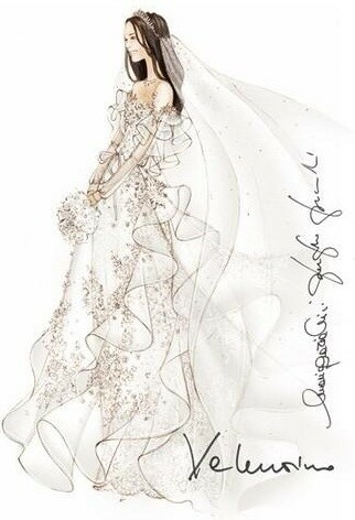 sketches, vestido de novia and novia