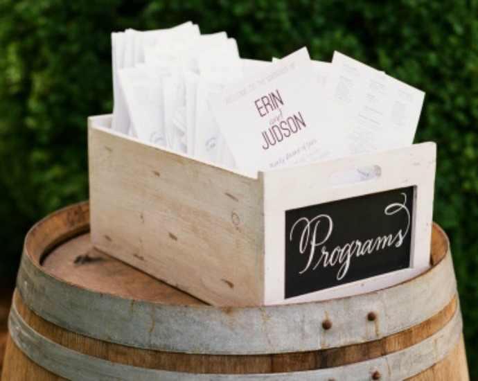 wedding program