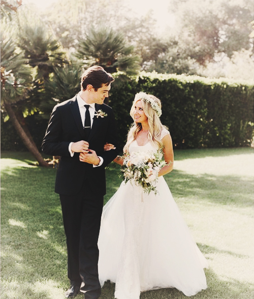 wedding dress, christopher french, ashley tisdale and love