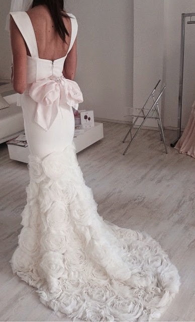 pastel pink, mihano momosa and wedding dress