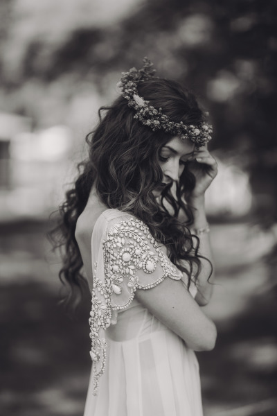 black and white, marriage and flowers