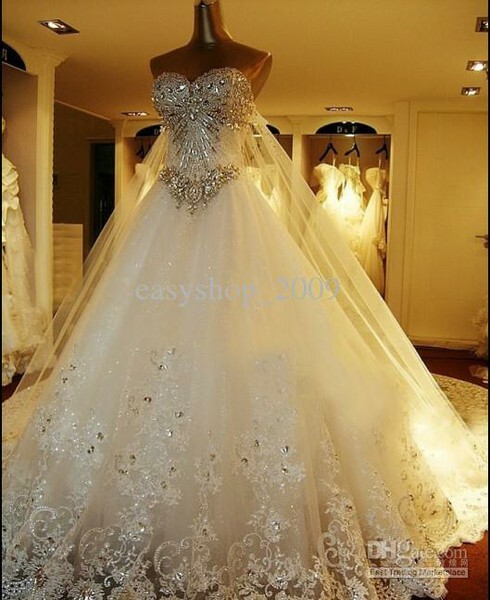 beauty, wedding dresses, white and rhinestones