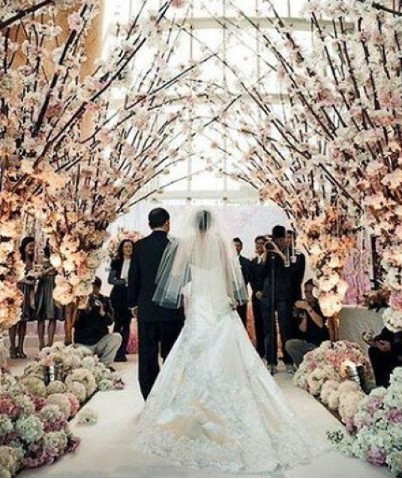 novios, boda and altar