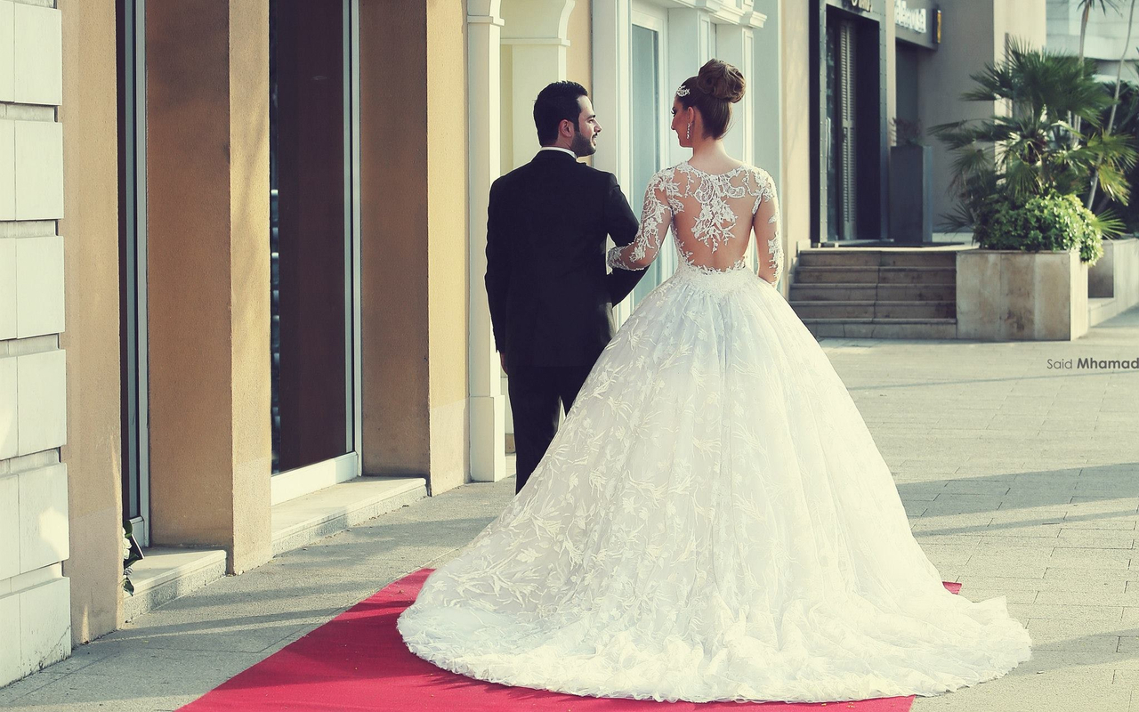 bride, wedding dress, grown and white gown