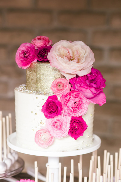 floral, golden and desserts