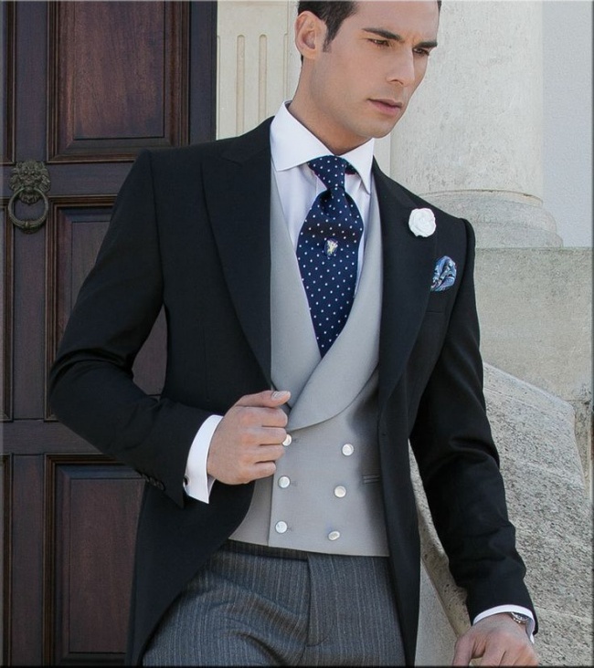 waistcoat, shirt, grey and black