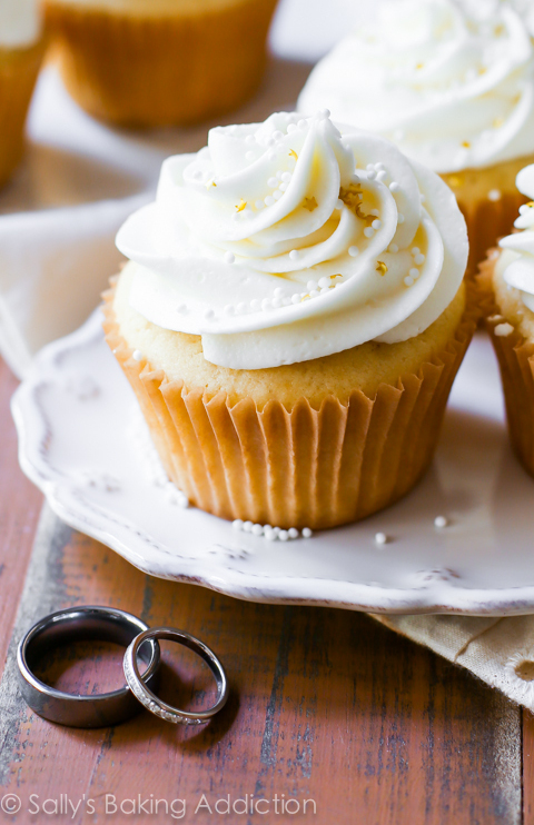 vanilla, almond, cupcakes and white chocolate