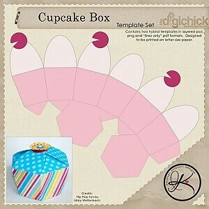 template, box and gift