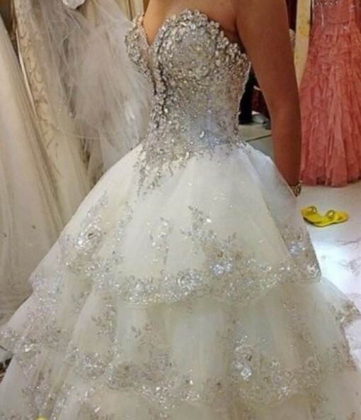 dress, corset, crystal and wedding dress