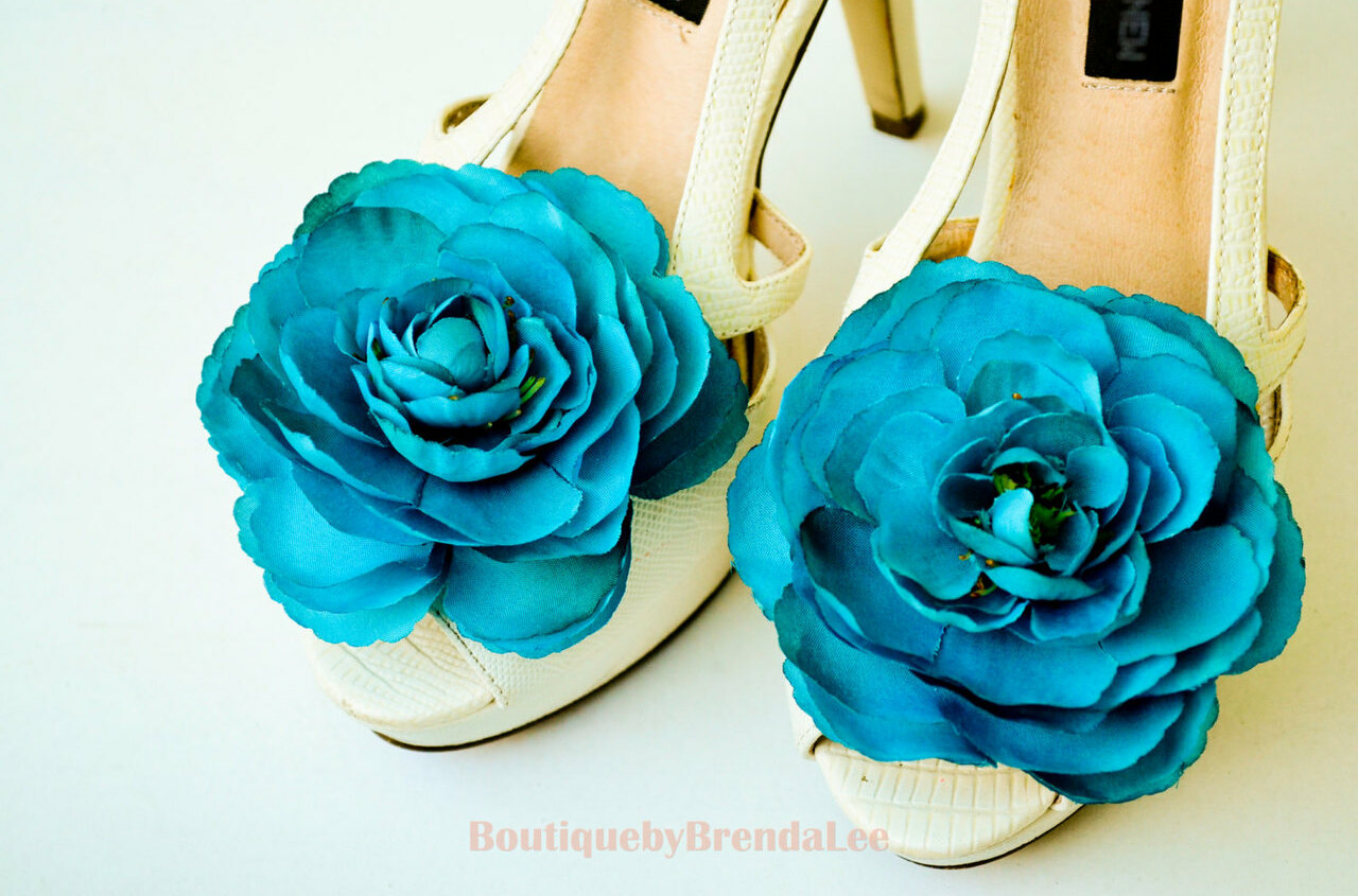 flower shoes, shoe clips, bridal flower and shoe clip