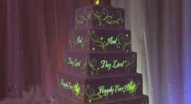 wow, disney and wedding cake
