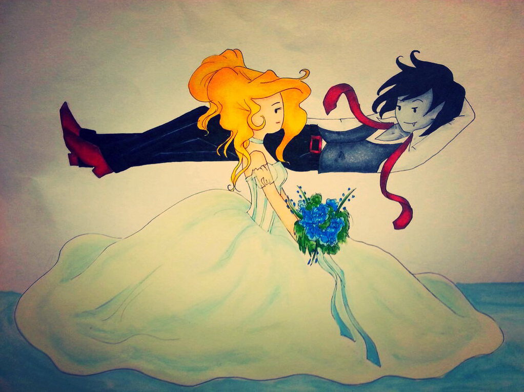love, couple, marshall lee and vampire