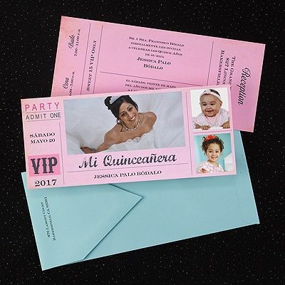 party, quinceanera and ticket