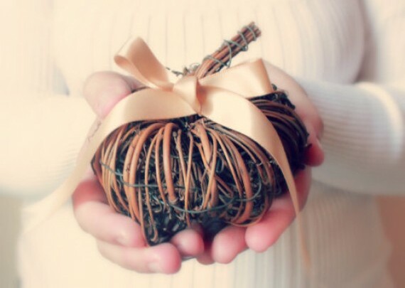ring pillow, fall and pumpkin