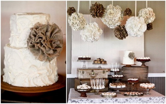rustic wedding cake