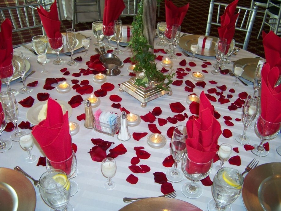decorations, table, centerpieces and reception