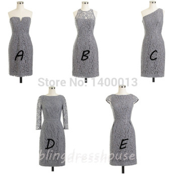 grey bridesmaid dress, wedding party dress and lace bridesmaid dress