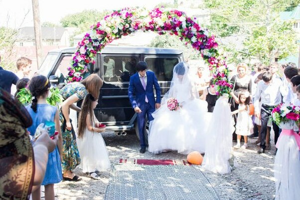 wedding dress, girl and caucasus