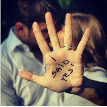 ring, kiss and she said yes