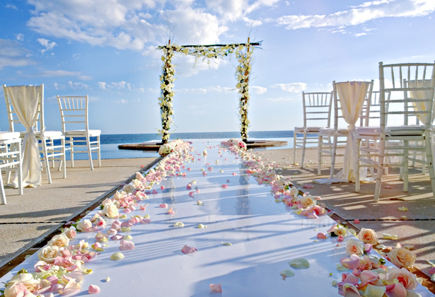 ceremony, confetti and sea