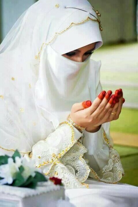 nikah, white, henna and bride