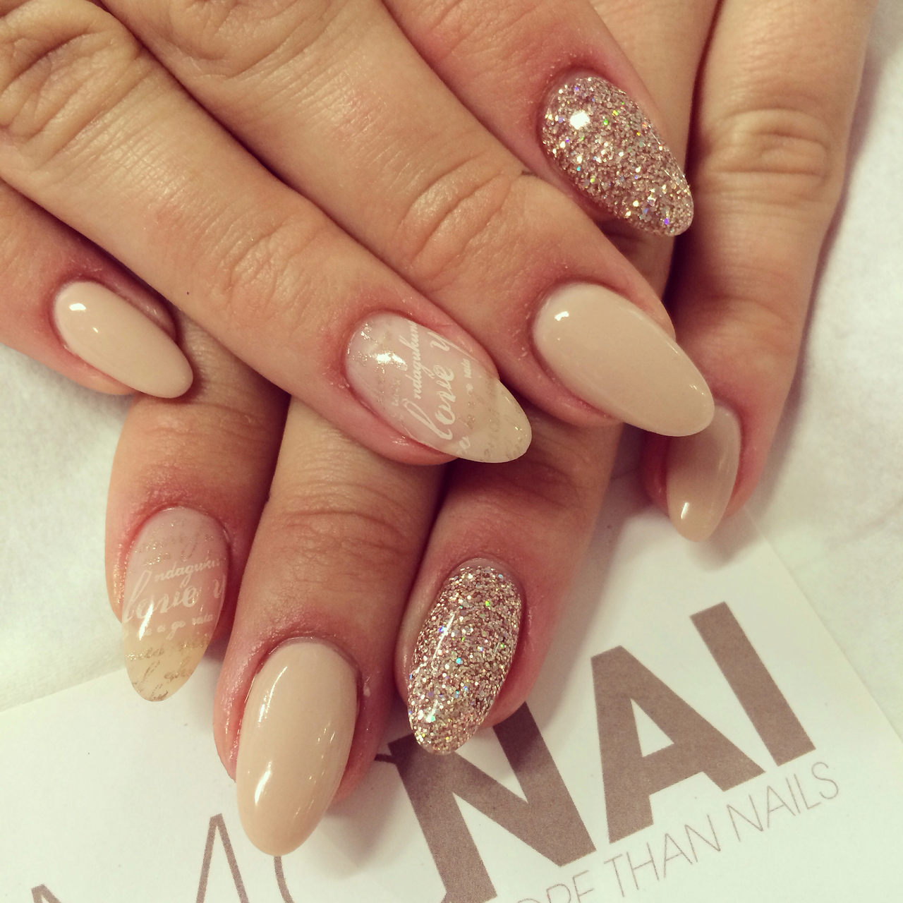 romantic, love, nail art and glitter
