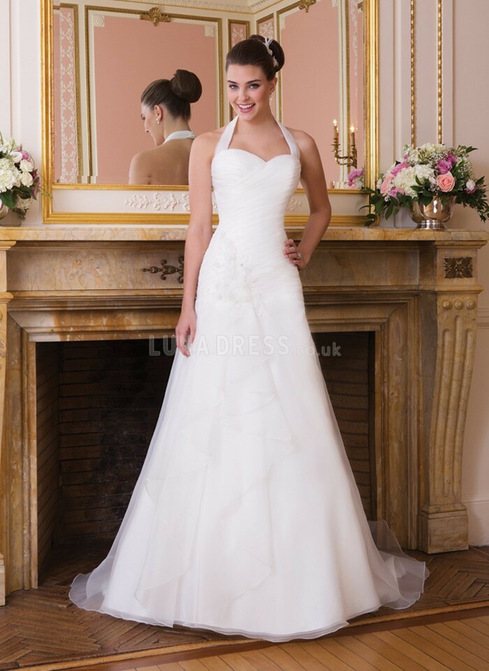 halter wedding dress