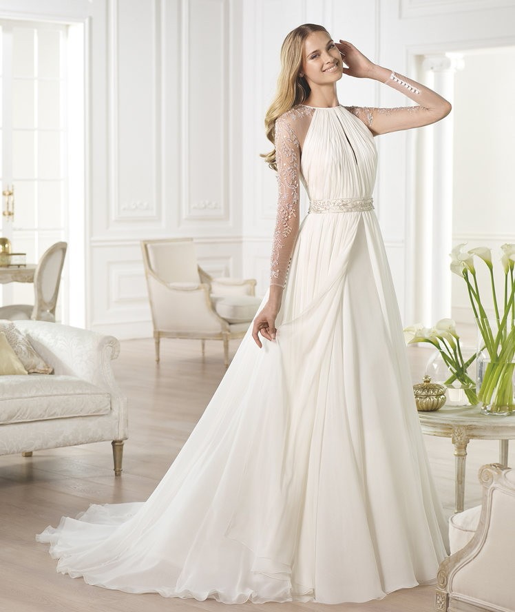 bridal dress, beautiful bride, wedding dress and Pronovias