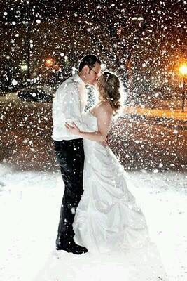 bride, winter and cute