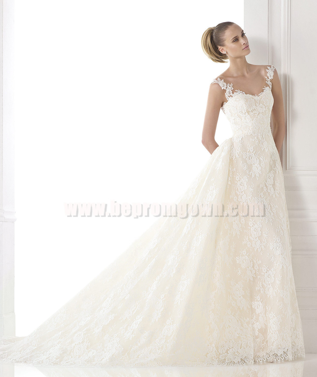 pronovias wedding dresses, a line wedding dresses, lace wedding dresses and pronovias constance