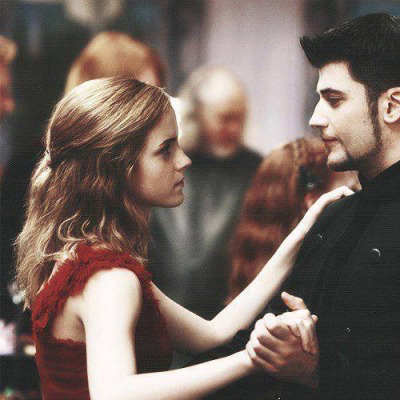 hermione granger, viktor krum and harry potter