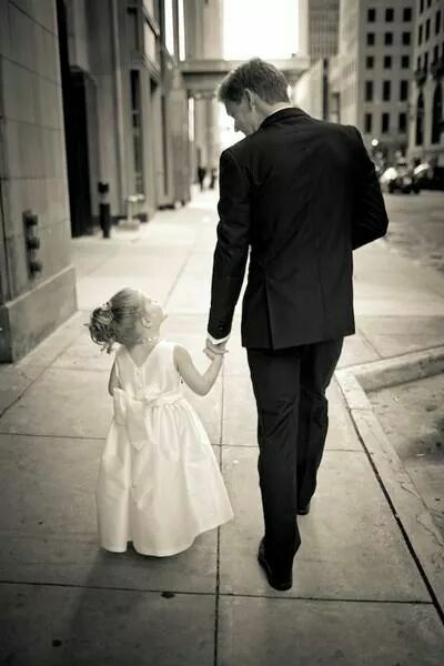flowergirl, bride and groom