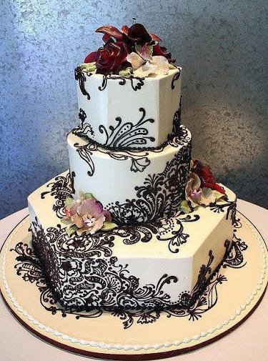 black design, red roses and gorgeous