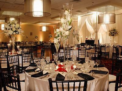 reception, black and white and ballroom