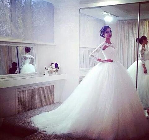 lace, sleeves, dress and big
