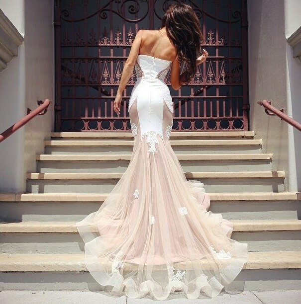 fashion, dress, back and wedding dress