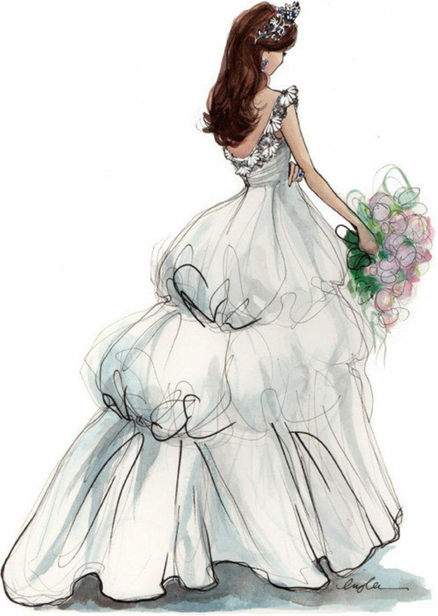 design, cute, sketch and wedding dress