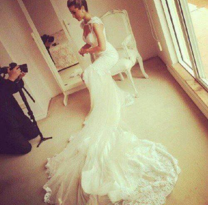 wedding dress, adorable and long