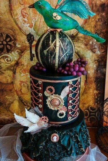 wedding cake, cake decor and steam punk
