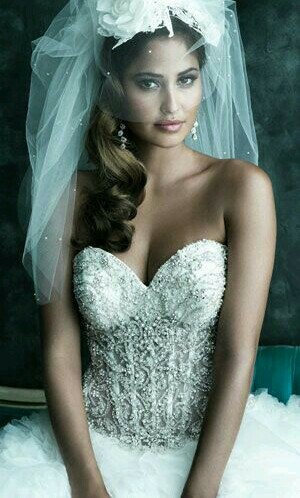 wedding dress, pretty girl and fashion